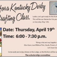 Kentucky Derby Hat Crafting Class April 19th 6:00pm – 7:30pm