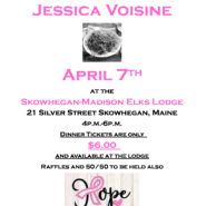 April 7th Spaghetti Supper For Jessica Voisine @ 4pm-6pm Skowhegan-Madison Elks Lodge