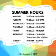 New Summer Hours!