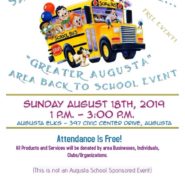 Greater Augusta Area – Back To School Event Saturday 8-18 1pm